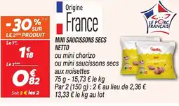 NETTO Mini saucissons secs