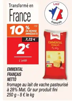Netto NETTO Emmental français offre