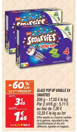 Netto SMARTIES Glace pop up vanille x4 offre