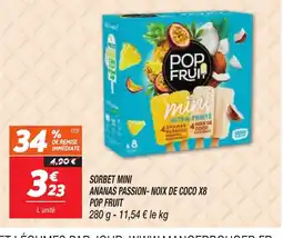 POP FRUIT Ananas passion-noix de coco x8
