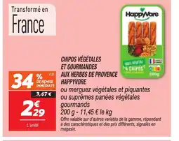 Netto HAPPYVORE Chipos végétales et gourmandes aux herbes de provence offre