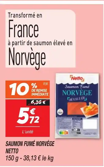 Netto NETTO Saumon fumé norvège offre