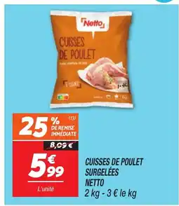 Netto NETTO Cuisses de poulet surgelées offre