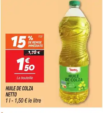 Netto NETTO Huile de colza offre