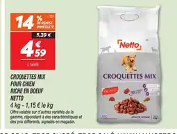 Netto NETTO Croquettes mix pour chien riche en boeuf offre