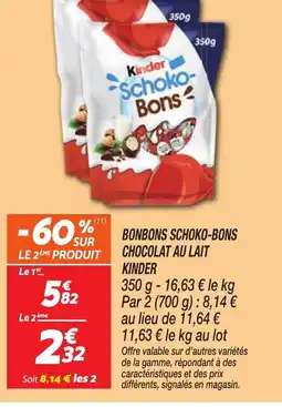 Netto KINDER Bonbons schoko bons chocolat au lait offre
