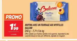 Netto BALCONI Muffins avec un fourrage aux myrtilles offre