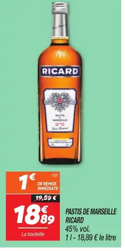 Netto RICARD Pastis de marseille offre