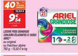 Netto ARIEL Lessive pods grandiose couleurs eclatantes 21 doses offre
