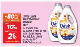 Netto DASH Lessive liquide ambre et orchidée offre