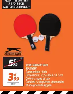 Netto SLAZENGER Kit de tennis de table offre