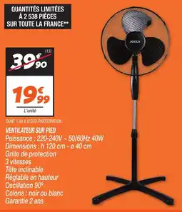 Netto Ventilateur sur pied offre