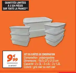 Netto Set de 8 boîtes de conservation offre