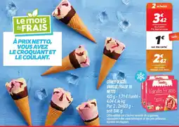Netto NETTO Cônes glaces vanille fraise x6 offre