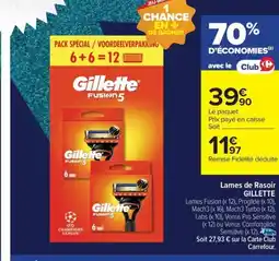 Carrefour Drive GILLETTE Lames de Rasoir offre