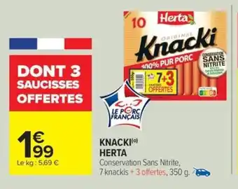 Carrefour Drive HERTA Knacki offre