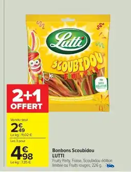 Carrefour Drive LUTTI Bonbons Scoubidou offre
