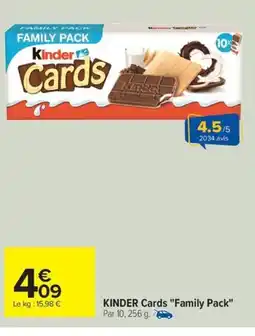 Carrefour Drive KINDER Cards Family Pack offre