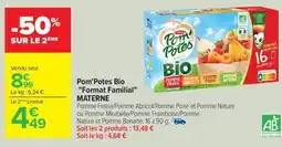 Carrefour Drive MATERNE Pom'Potes Bio Format Familial offre