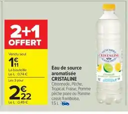 CRISTALINE Eau de source aromatisée