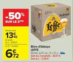 Carrefour Drive LEFFE Bière d'Abbaye offre