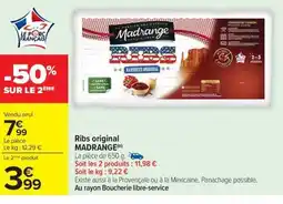 Carrefour Drive MADRANGE Ribs original offre