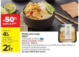 Carrefour Drive ISALI Poulet curry rouge offre