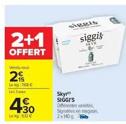 Carrefour Drive SIGGI'S Skyr offre