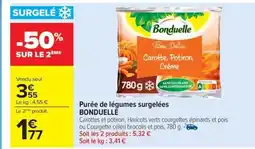 Carrefour Drive BONDUELLE Purée de légumes surgelées offre