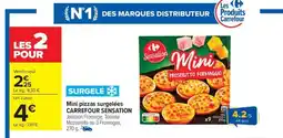 CARREFOUR SENSATION Mini pizzas surgelées