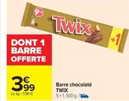 TWIX Barre chocolaté