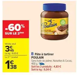 Carrefour Drive POULAIN Pâte à tartiner offre