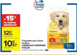 Carrefour Drive CARREFOUR COMPANINO VITALIVE Croquettes pour chiens offre