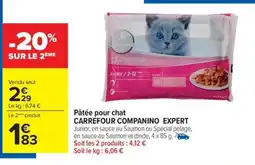 Carrefour Drive CARREFOUR COMPANINO EXPERT Pâtée pour chat offre