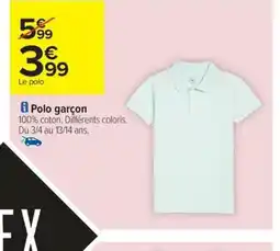 Carrefour Drive Polo garçon offre