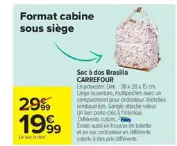 Carrefour Drive Sac à dos Brasilia offre