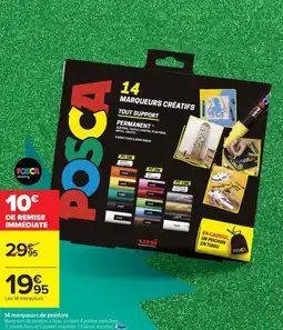 Carrefour Drive 14 marqueurs de peinture offre