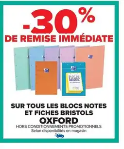 OXFORD Sur tous les blocs notes et fiches bristols
