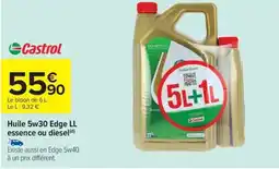 Carrefour Drive Huile 5w30 Edge LL essence ou diesel offre
