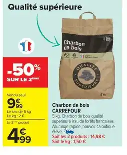 Carrefour Drive Charbon de bois offre