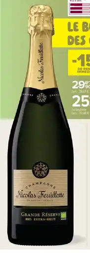 Cora x Carrefour Champagne extra brut nicolas feuillatte offre