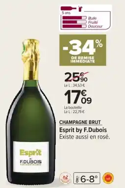 Cora x Carrefour Champagne brut esprit by f.dubois offre