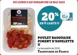 Super U Poulet basquaise piment d'espelette u offre