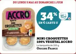Super U Mini croquettes 100% vegetal accro offre