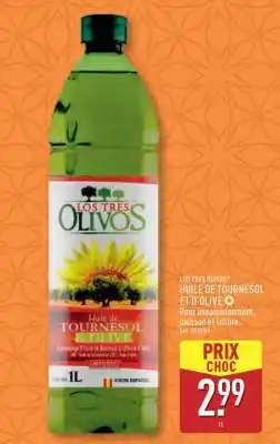 ALDI LOS TRES OLIVOS HUILE DE TOURNESOL ET D'OLIVE offre