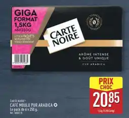 ALDI CARTE NOIRE CAFÉ MOULU PUR ARABICA offre