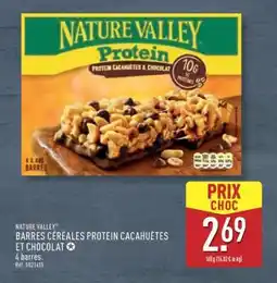 ALDI NATURE VALLEY BARRES CÉRÉALES PROTEIN CACAHUÈTES ET CHOCOLAT offre