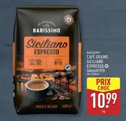 ALDI BARISSIMO CAFÉ GRAINS SICILIANO ESPRESSO offre