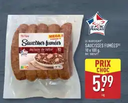 ALDI LE MARSIGNY SAUCISSES FUMÉES offre