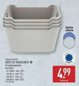 ALDI HOME CREATION BOÎTE DE RANGEMENT offre